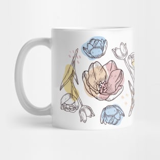 Tulip, flowers, floral design, plant, plants, floral shirt, blooming, flora Mug